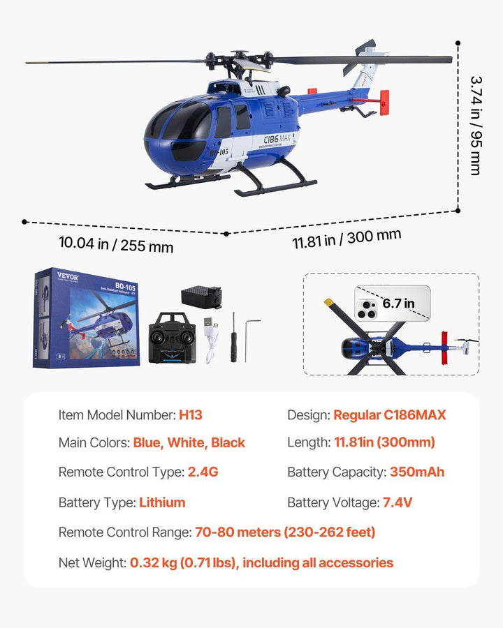 RC Helicopter 4 Channel Remote Control Aircraft Toy 6 - Axis Gyro Kids Present - US Stores