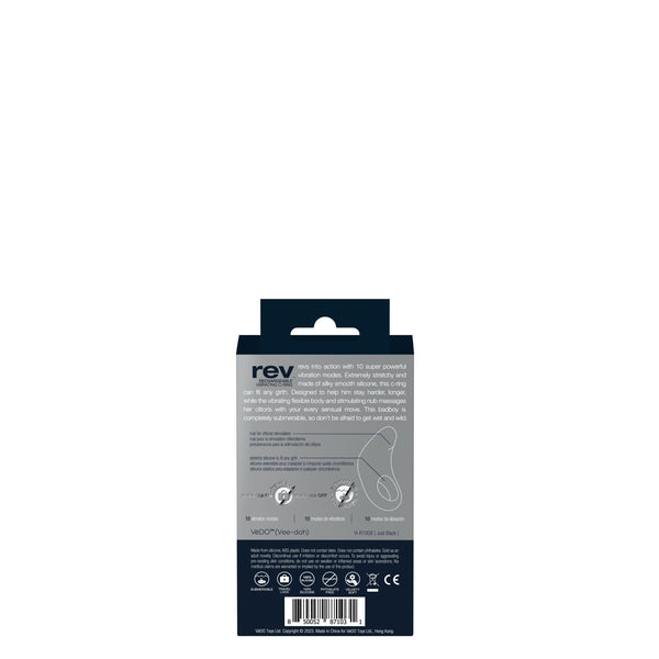 Rev Rechargeable Vibrating C - Ring - Black - US Stores