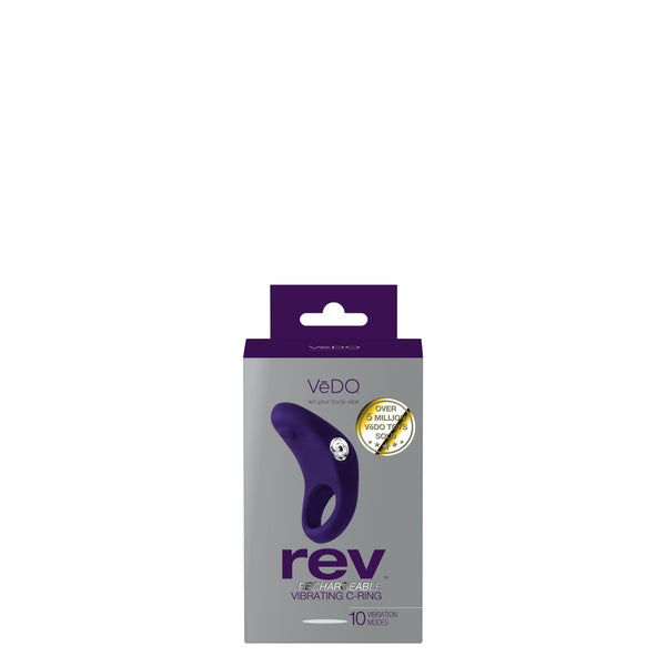 Rev Rechargeable Vibrating C - Ring - Purple - US Stores