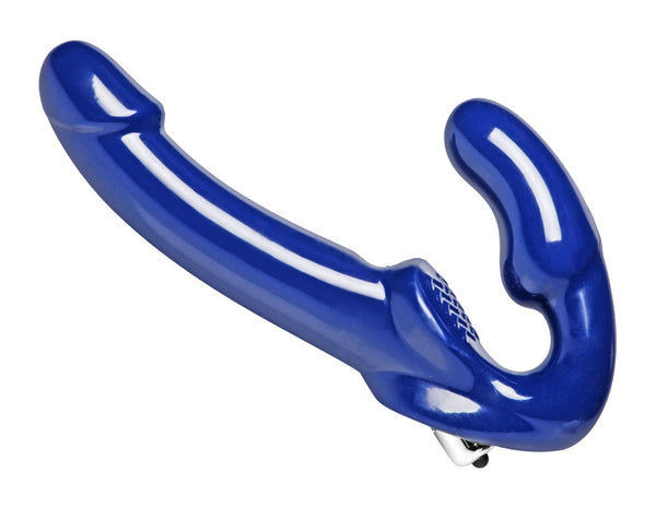 Revolver II Vibrating Strapless Strap on Dildo - Blue - US Stores