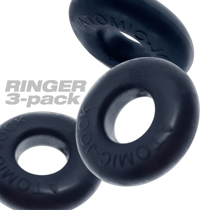 Ringer Cockring 3 Pack - Small - Night Black - US Stores