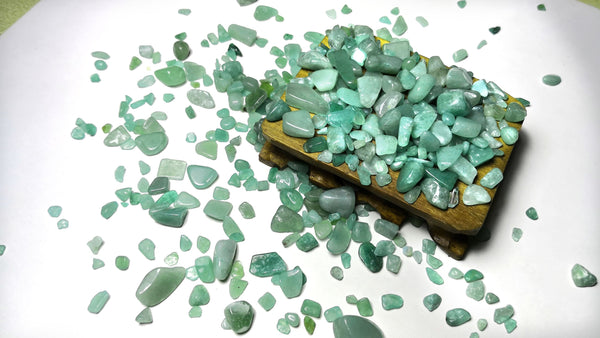Green Aveturine Tumbled Chips Stone (1 Pound)