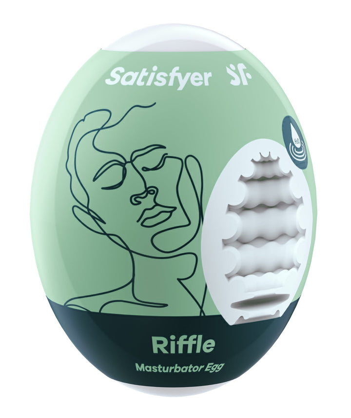 Satisfyer Masturbator Egg - Riffle - Light Green - US Stores