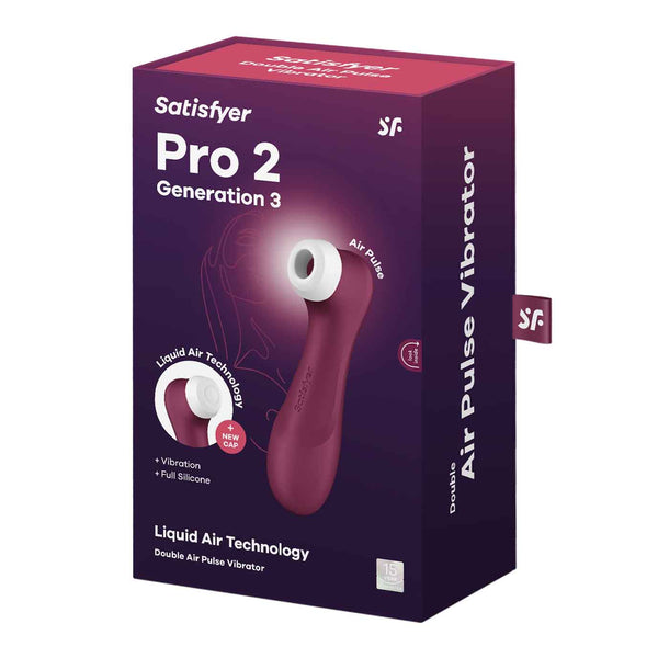 Satisfyer Pro 2 Generation 3 Liquid Air Technology - Red Wine - US Stores