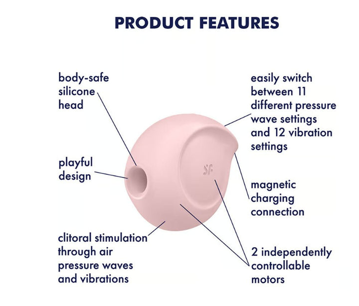 Satisfyer Sugar Rush - Air Pulse Stimulator Plus Vibration - Rose - US Stores