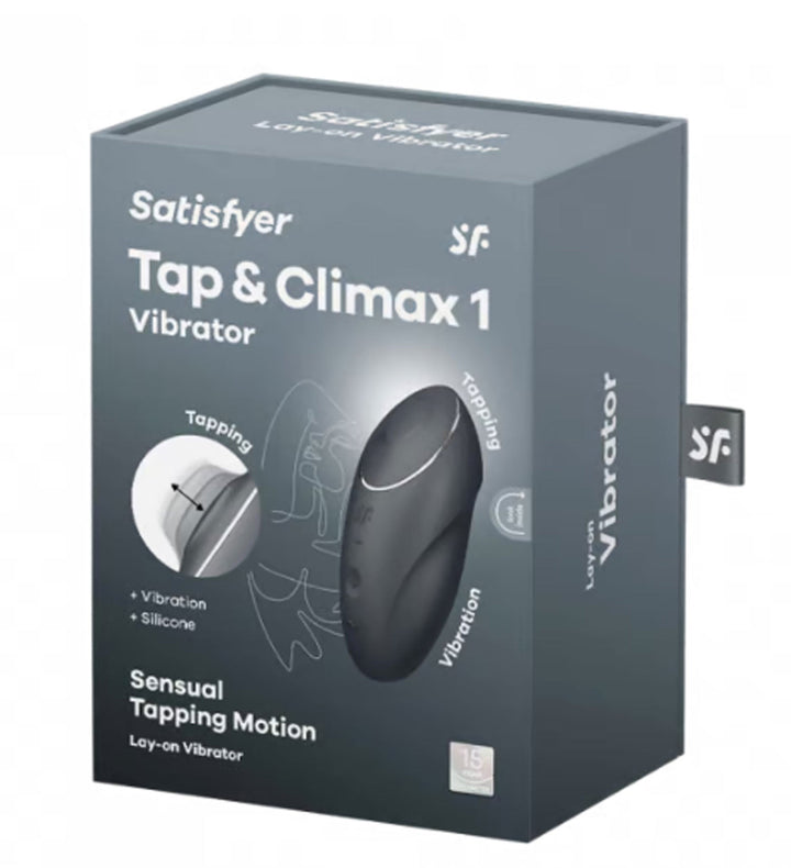 Satisfyer Tap and Climax 1 Vibrator - Grey - US Stores