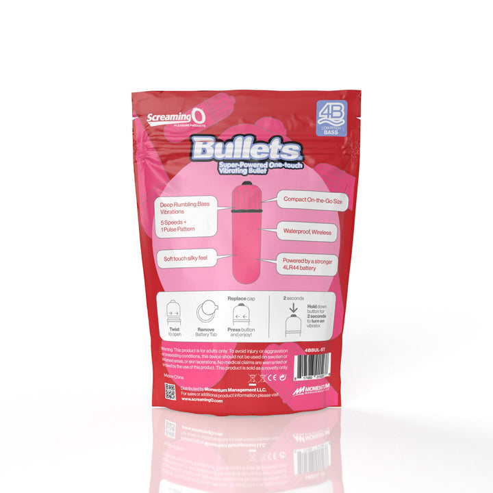 Screaming O 4b - Bullet - Super Powered One Touch Vibrating Bullet - Blueberry - US Stores