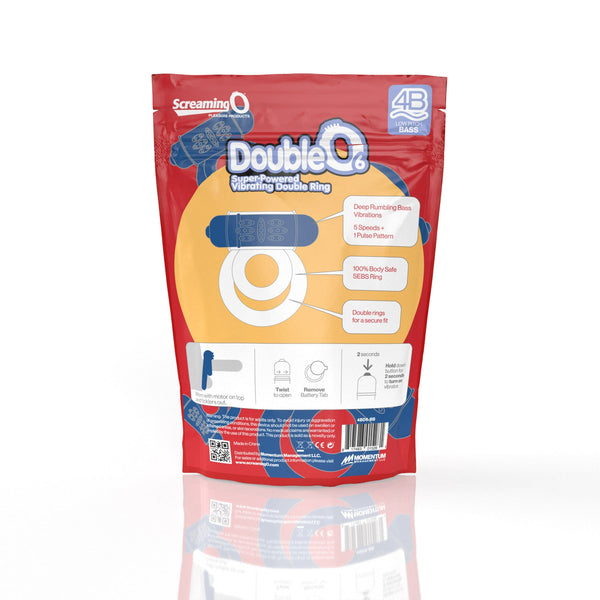 Screaming O 4b - Double O Super Powered Vibrating Double Ring - Blueberry - US Stores