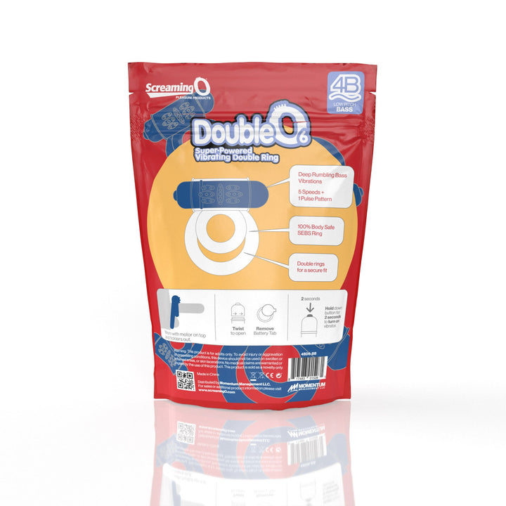 Screaming O 4b - Double O Super Powered Vibrating Double Ring - Blueberry - US Stores