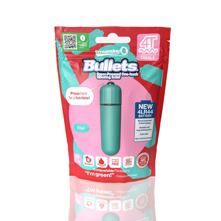 Screaming O 4t - Bullet - Super Powered One Touch Vibrating Bullet - Strawberry - US Stores