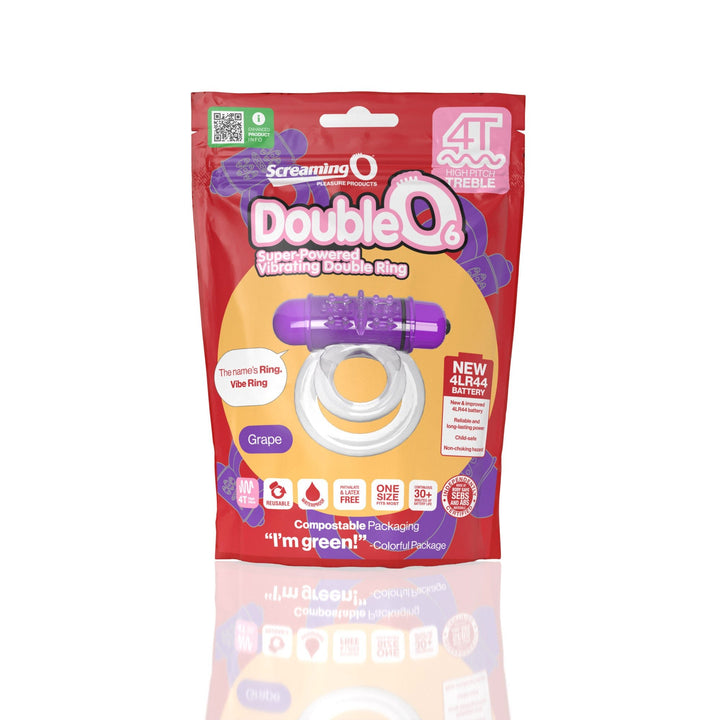 Screaming O 4t - Double O 6 Super Powered Vibrating Double Ring - Grape - US Stores