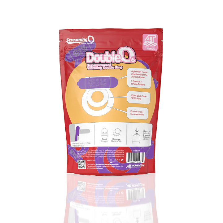 Screaming O 4t - Double O 6 Super Powered Vibrating Double Ring - Grape - US Stores