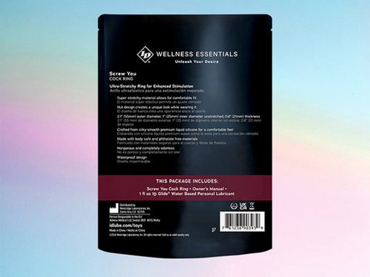 Screw You Cock Ring - Blue - US Stores