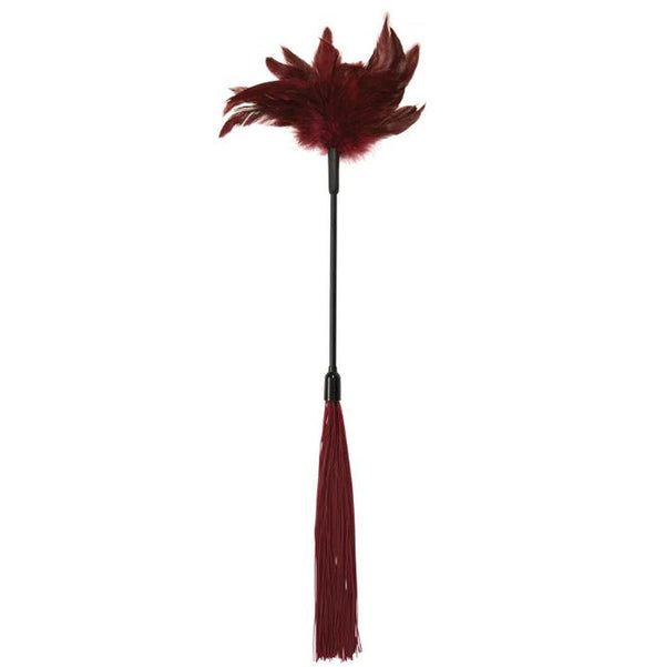 Sex and Mischief Enchanted Feather Tickler - Burgundy - US Stores
