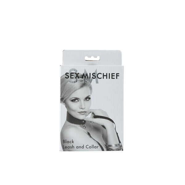 Sex and Mischief Leash and Collar - Black - US Stores