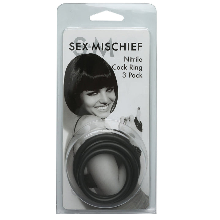 Sex and Mischief Nitrile Cock Rings 3 Pack - US Stores