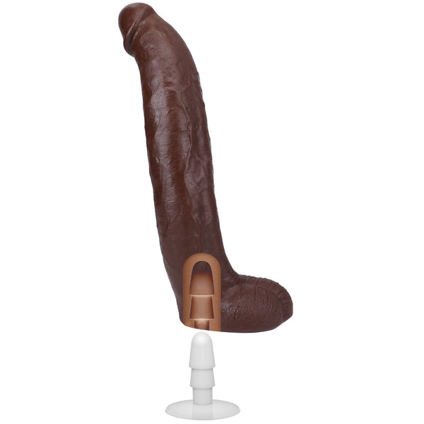Signature Cocks - Brickzilla - 13 Inch Ultraskyn Cock With Removable Vac - U - Lock Suction Cup - Chocolate - US Stores