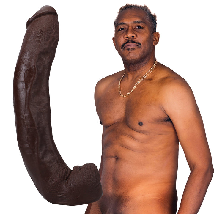 Signature Cocks - Dredd - 13.5 Inch Ultraskyn Cock With Removable Vac - U - Lock Suction Cup - Chocolate - US Stores