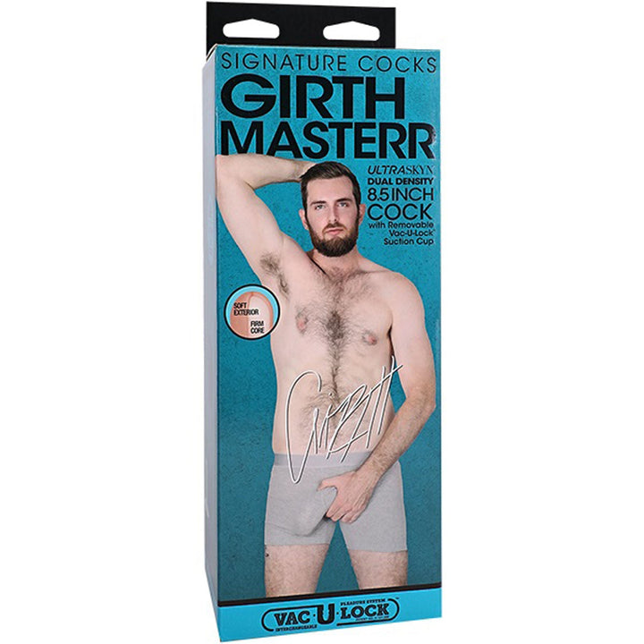 Signature Cocks - Girthmasterr - 8.5" With Removable Vac - U - Lock Suction Cup - Vanilla - US Stores