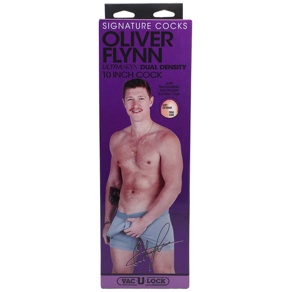 Signature Cocks Oliver Flynn Ultraskyn Dual Density 10 Inch Cock - Vanilla - US Stores