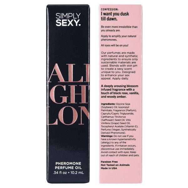 Simply Sexy All Night Long - Pheromone Perfume Oil Roll on - .34oz | 10.2ml - US Stores