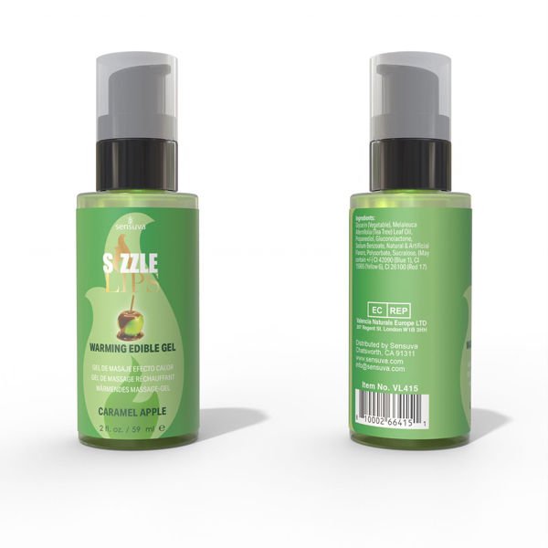 Sizzle Lips Pia Colada - 2oz Edible Warming Massage Gel - US Stores