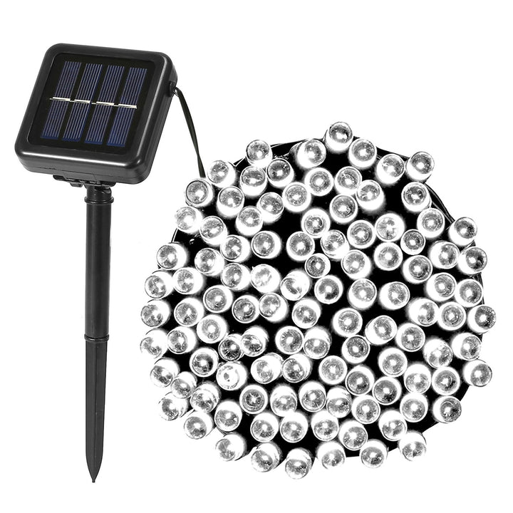 Solar String Lights LED Solar Power Fairy String Light 22M 200 LEDs 8 Lighting Mode White Light Waterproof Starry String Lights Christmas Wedding Part - US Stores