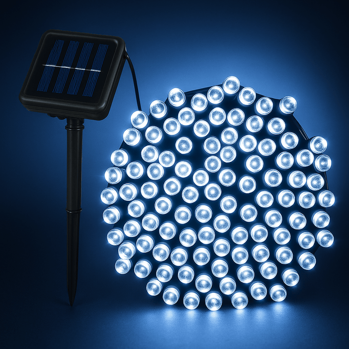 Solar String Lights LED Solar Power Fairy String Light 22M 200 LEDs 8 Lighting Mode White Light Waterproof Starry String Lights Christmas Wedding Part - US Stores