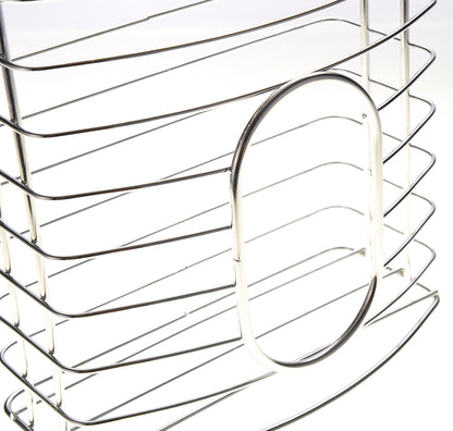 Space-saving plastic bag organizer for kitchen pantry and utility storage