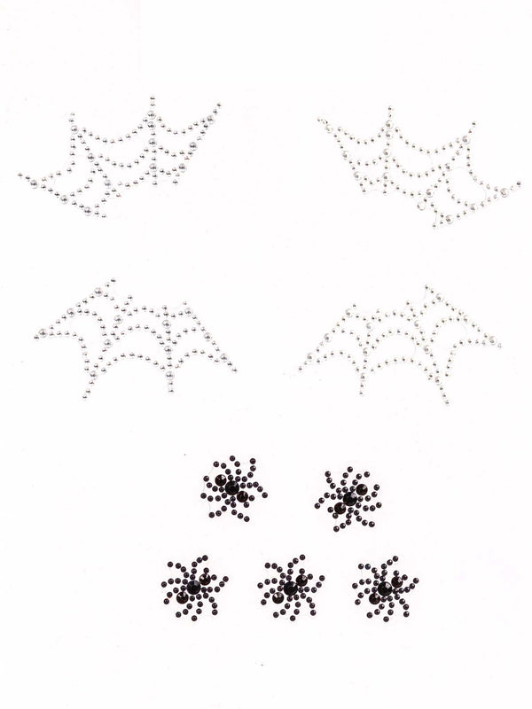 Spider Web Face Jewels Sticker - US Stores