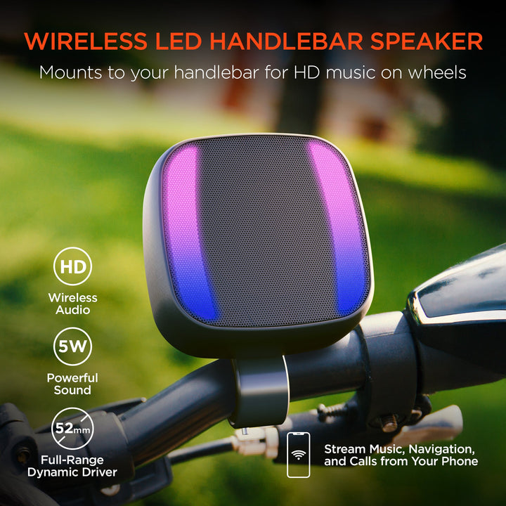 Spin Cycle LED Wireless Bike Speaker | Black - US Stores