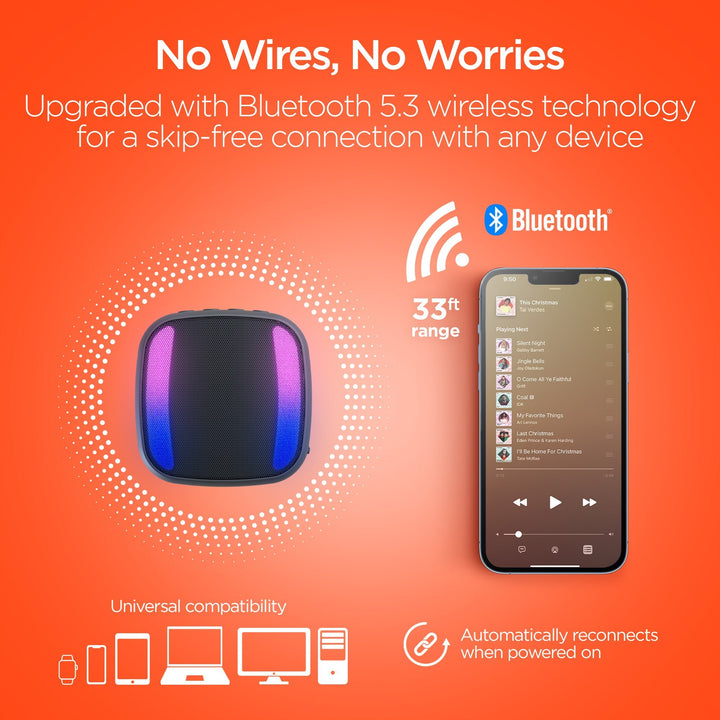 Spin Cycle LED Wireless Bike Speaker | Black - US Stores