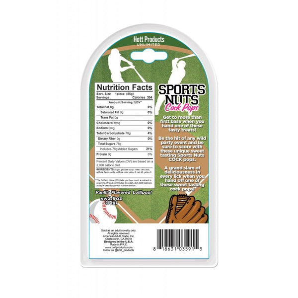 Sports Nuts Cock Pops Baseballs Vanilla Lovers - US Stores