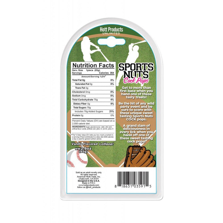 Sports Nuts Cock Pops Baseballs Vanilla Lovers - US Stores