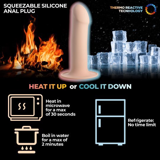 Squeezable Phallic Dildo - Beige - US Stores