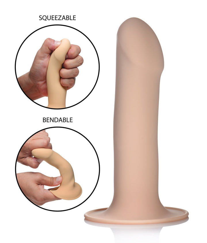 Squeezable Phallic Dildo - Beige - US Stores