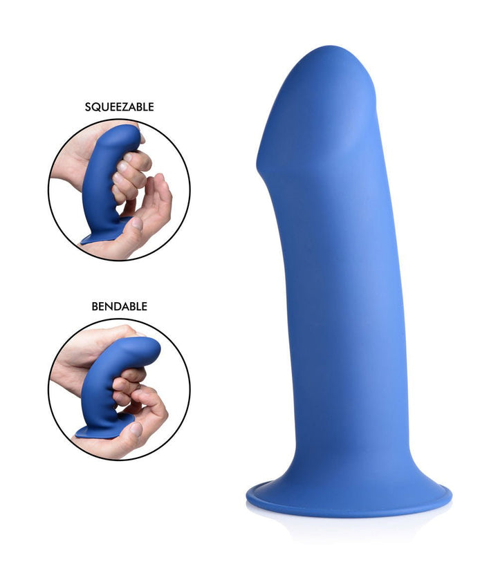 Squeezable Thick Phallic Dildo - Blue - US Stores