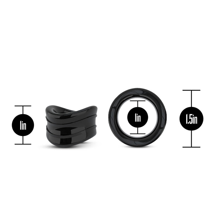 Stay Hard - Beef Ball Stretcher Snug - 1 Inch Diameter - Black - US Stores