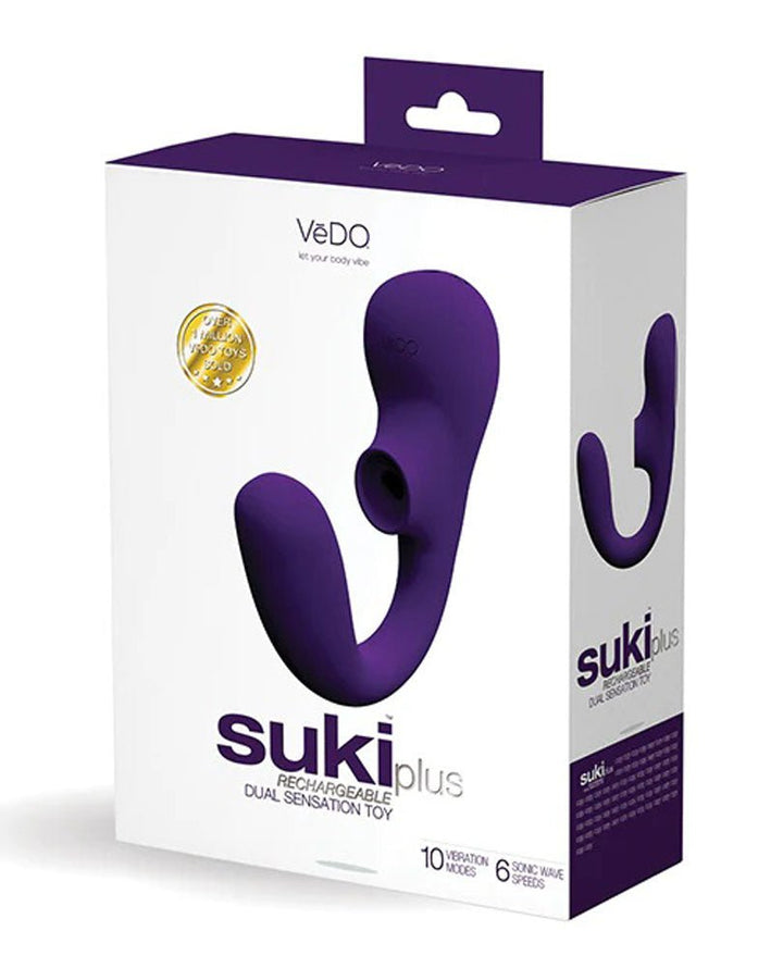 Suki Plus Rechargeable Dual Sonic Vibe - Deep Purple - US Stores