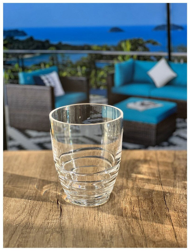 Swirl Acrylic Glasses Drinking Set of 4 DOF (15oz), Plastic Drinking Glasses, BPA Free Cocktail Glasses, Drinkware Set, Drinking Water Glasses - US Stores