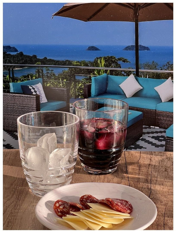 Swirl Acrylic Glasses Drinking Set of 4 DOF (15oz), Plastic Drinking Glasses, BPA Free Cocktail Glasses, Drinkware Set, Drinking Water Glasses - US Stores