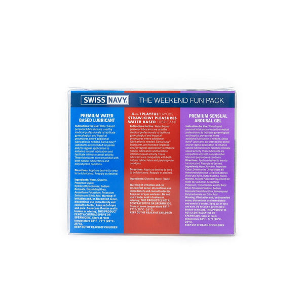 Swiss Navy Weekend Fun Pack 3 - 1oz - US Stores