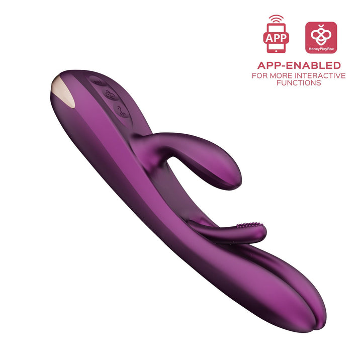 Terri - App Controlled Tapping Rabbit Vibrator - Purple - US Stores