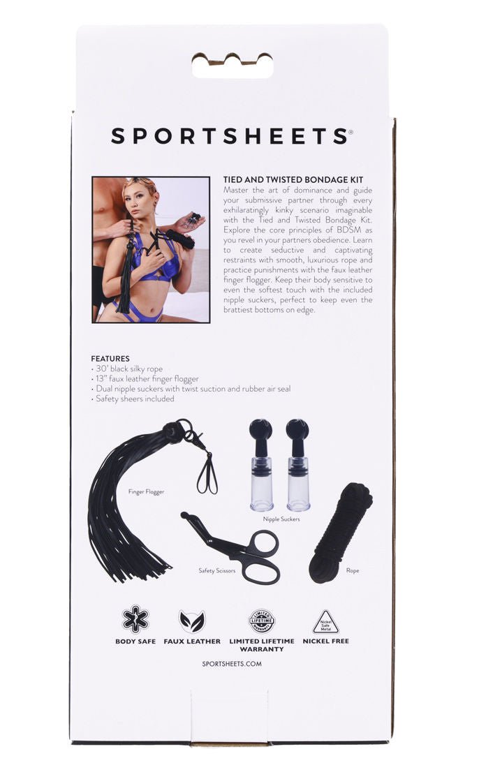 Tied and Twisted Bondage Kit - Black - US Stores