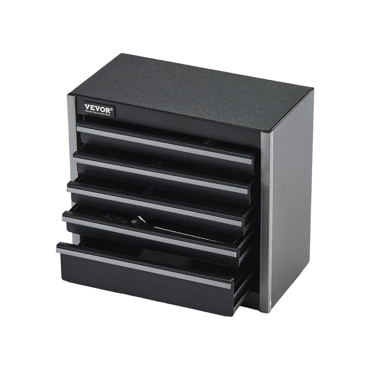 Tool Box 8.6 - inch Portable Metal Tool Box with 5 Drawers Tool Organizer Black - US Stores