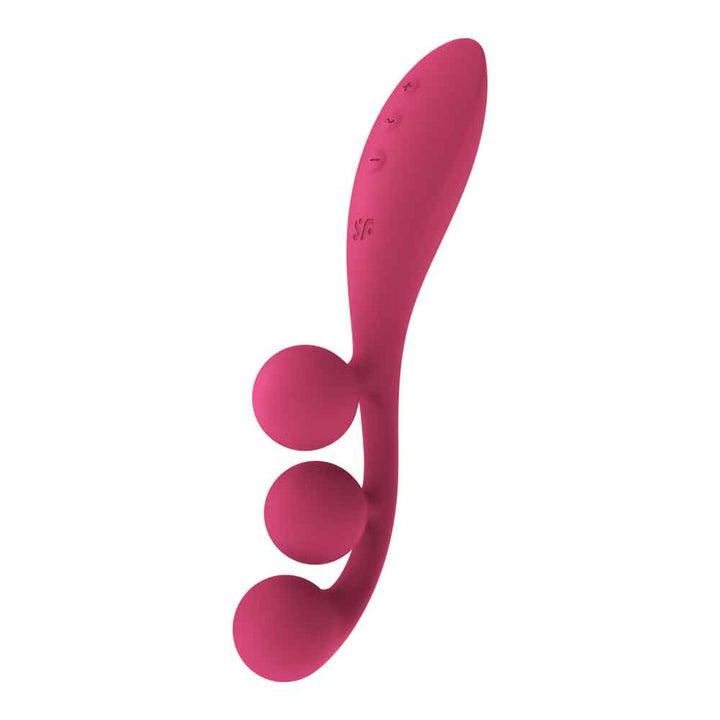 Tri Ball 1 Lay on Vibrator - Red - US Stores