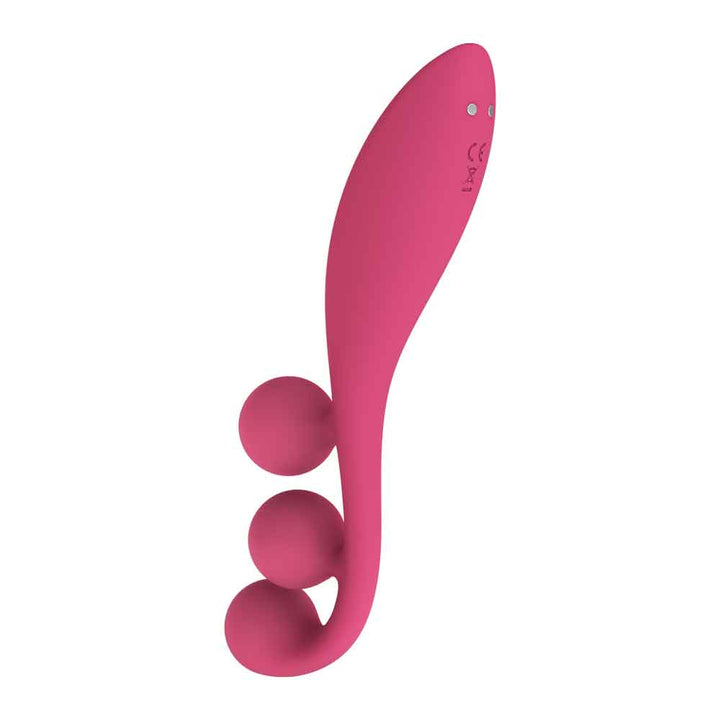 Tri Ball 1 Lay on Vibrator - Red - US Stores