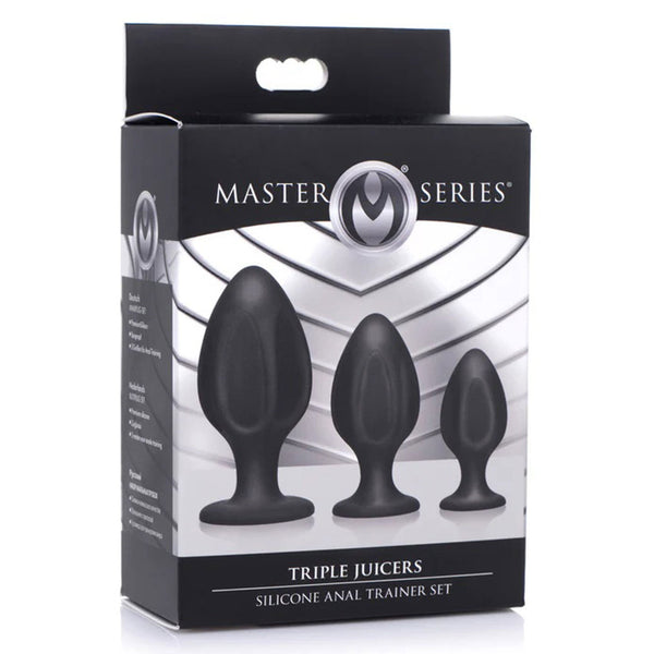Triple Juicers Silicone Anal Trainer Set - Black - US Stores