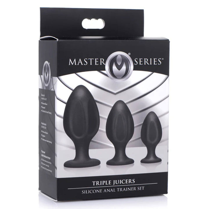 Triple Juicers Silicone Anal Trainer Set - Black - US Stores