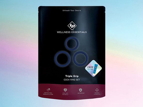 Tripple Grip Cock Ring Set - Blue - US Stores